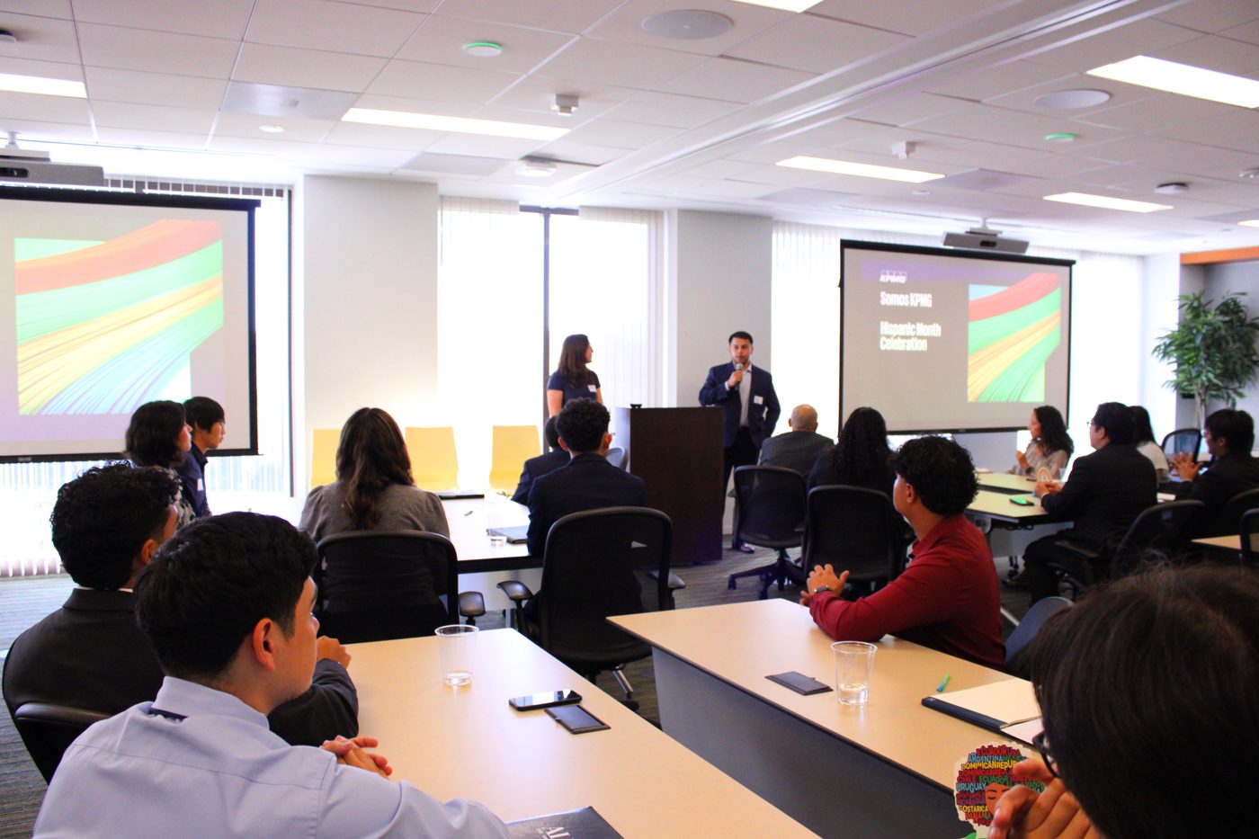 KPMG hosts open the program for students in the conference room